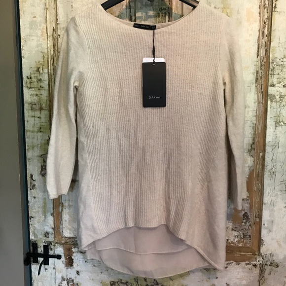 Zara Sweaters - New Zara Knit Italian Yarn Womens Sweater Small
